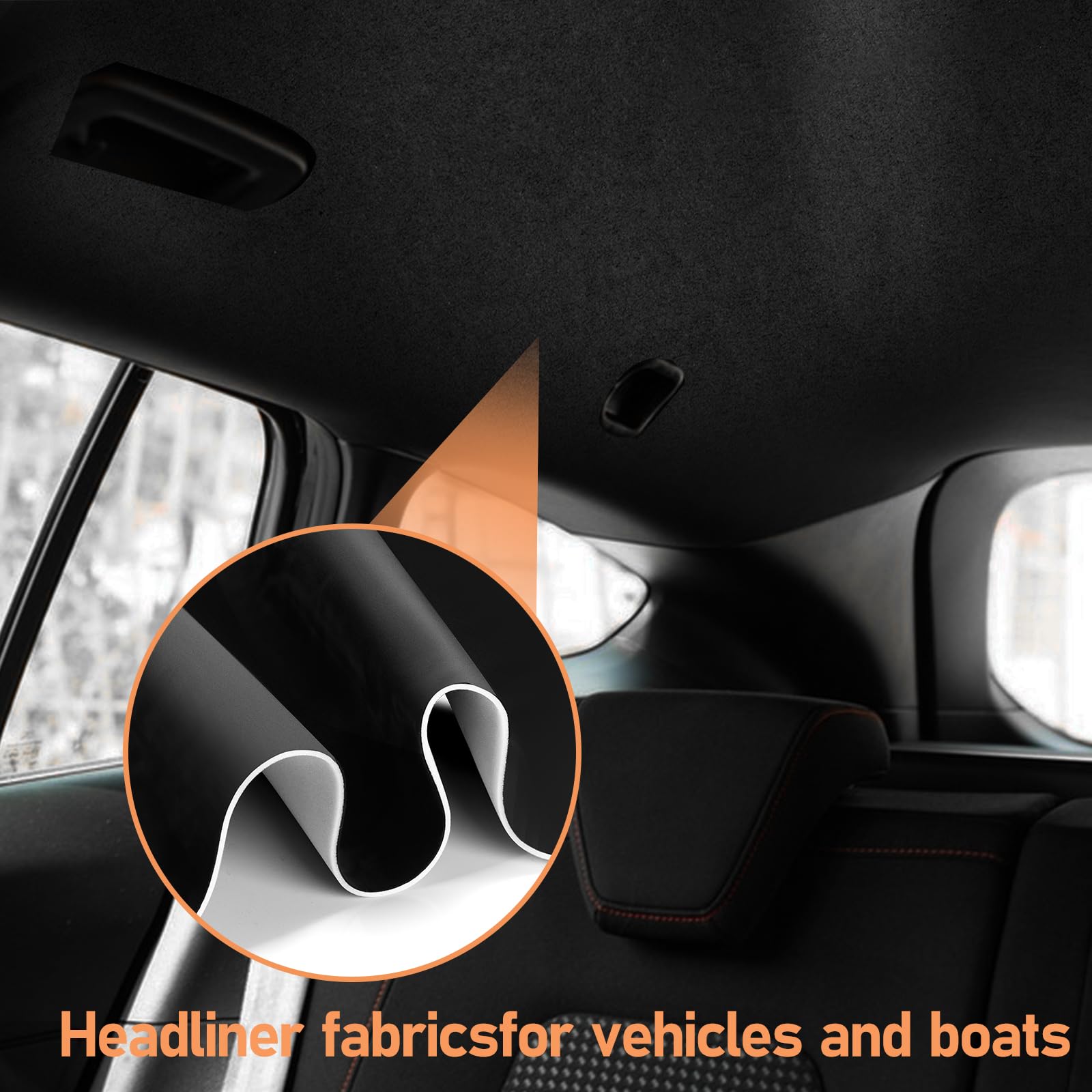 Finished Dapuri black headliner boosts cabin style and comfort.