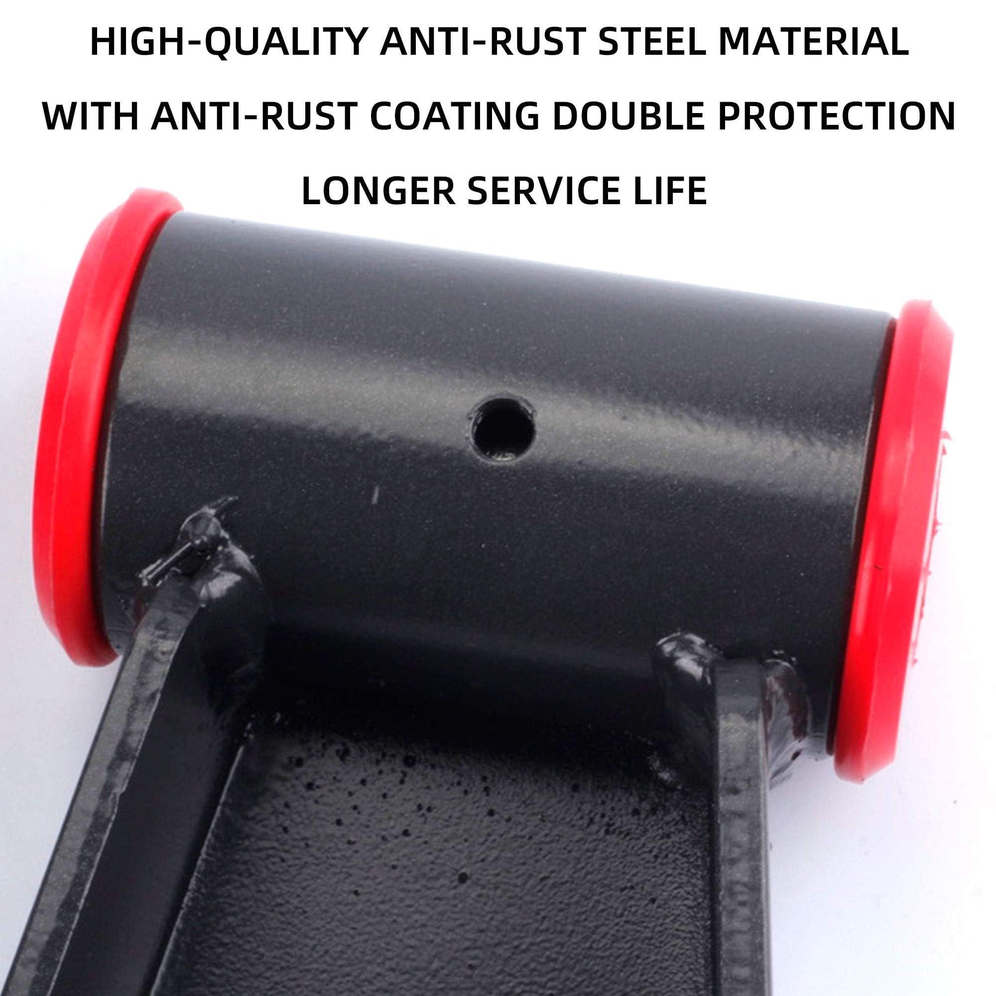 Dasbecan 2-inch shackle side-view demonstrates fit with Silverado and Sierra models.