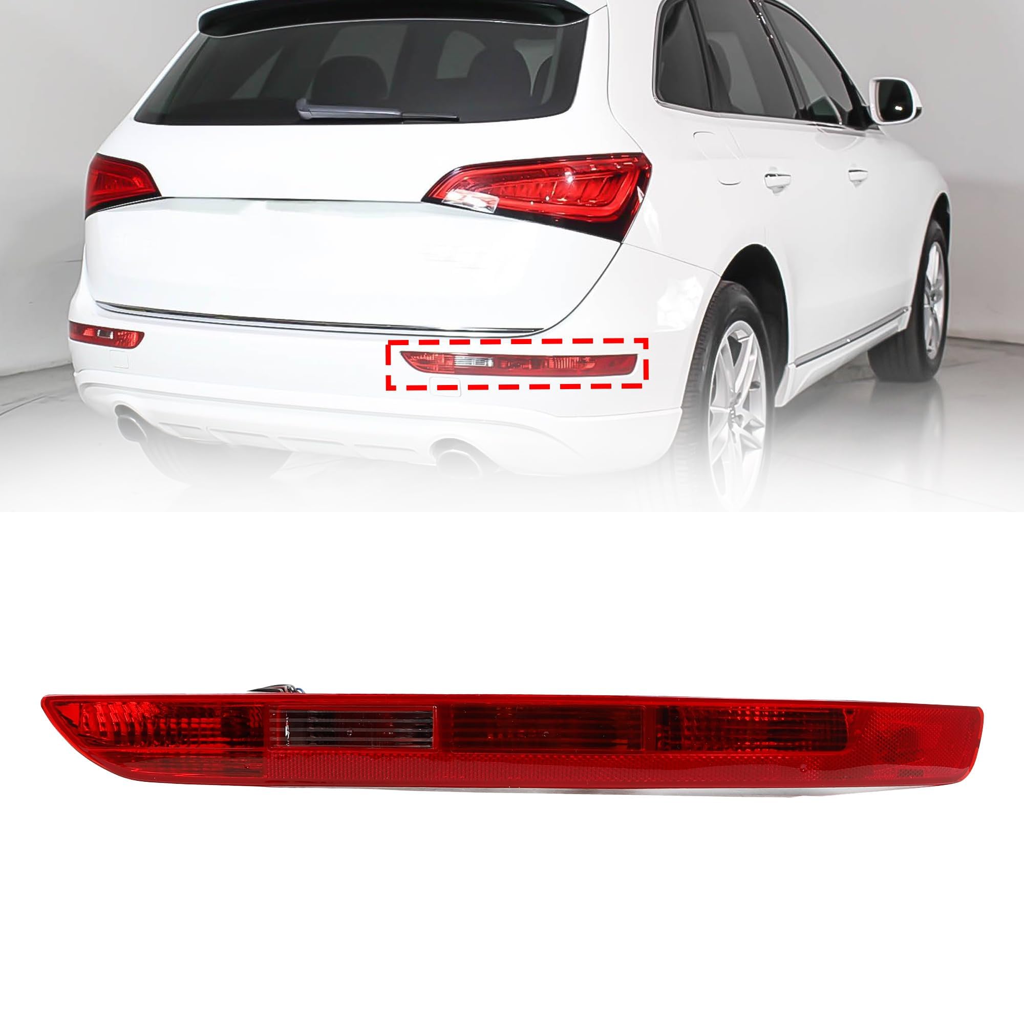 Dasbecan Audi Q5 right rear bumper light improves night visibility and signaling