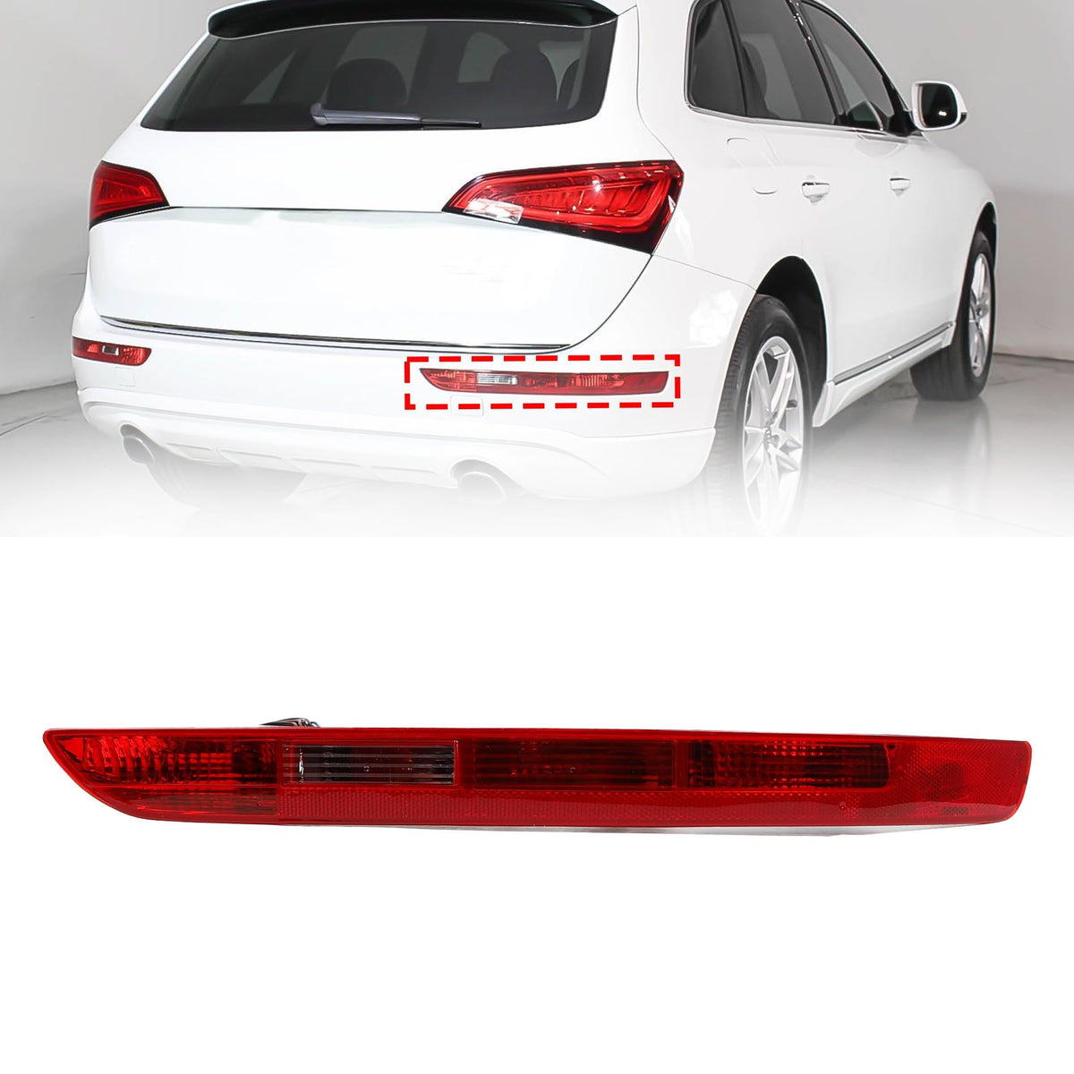 Dasbecan Audi Q5 right rear bumper light improves night visibility and signaling