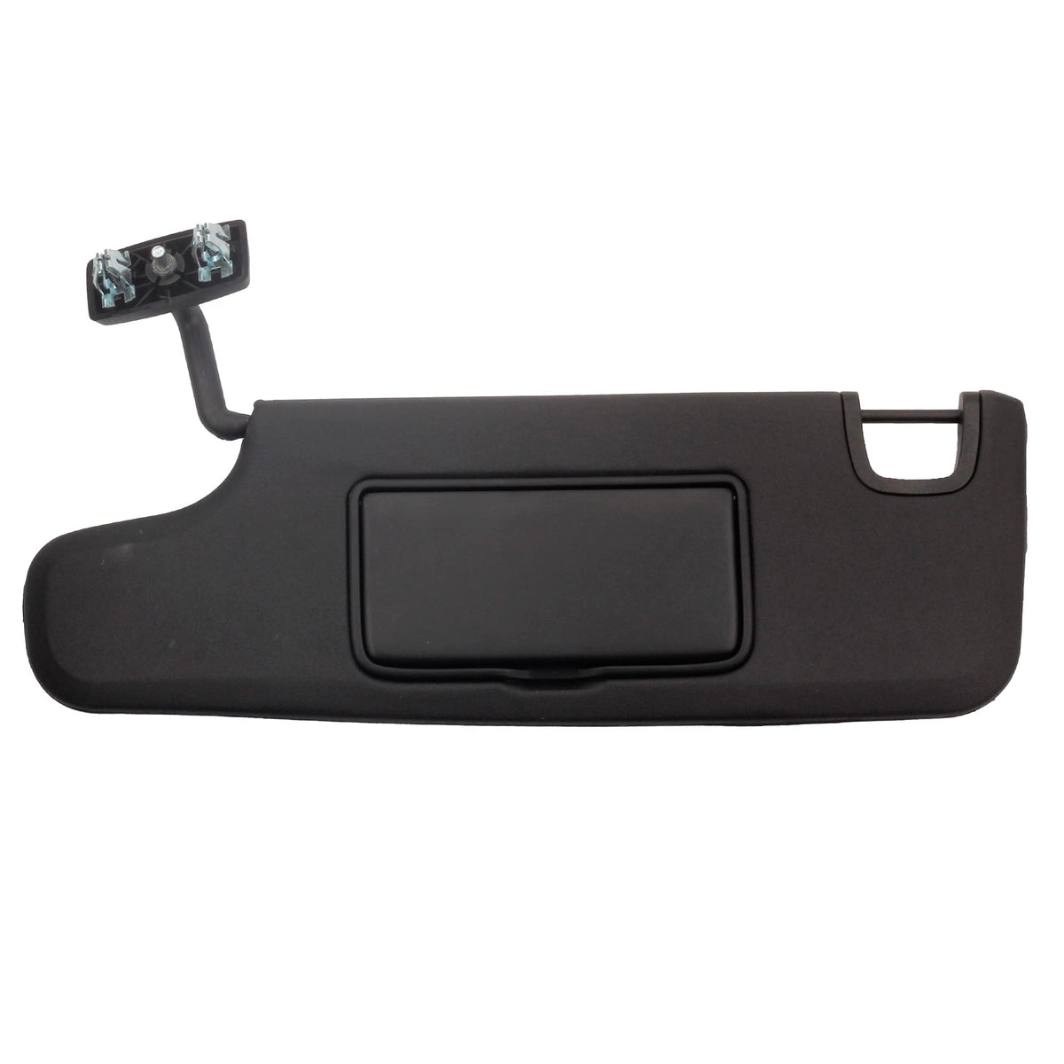 Dasbecan black left driver-side sun visor closeup for Jeep Wrangler JK, durable build.