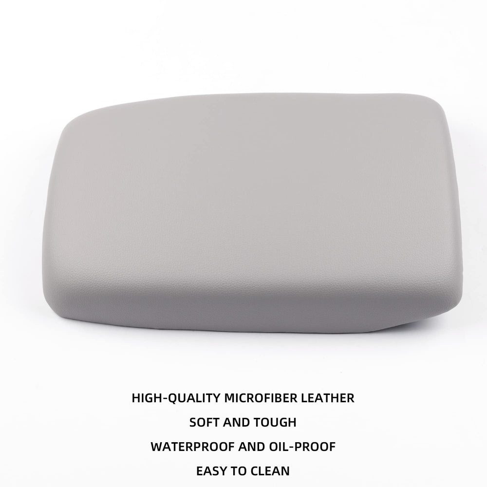 Dasbecan center console lid cover offers snug fit and cabin-ready gray finish.