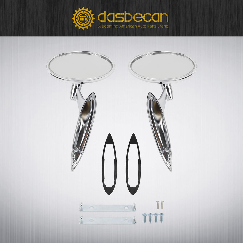 Dasbecan classic car show-ready bowtie mirrors highlight period styling.