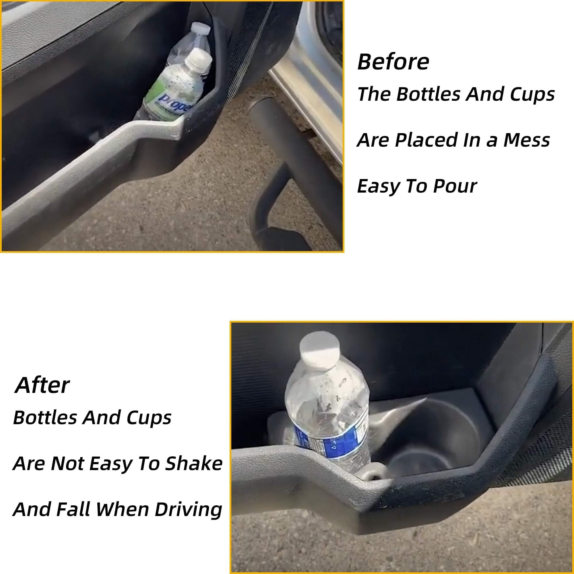 Dasbecan Ram door cup holder installation view showing easy direct replacement