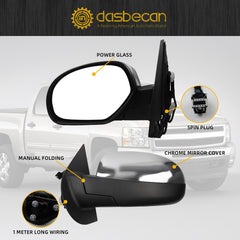 Dasbecan heated glass driver side mirror providing fog-free visibility