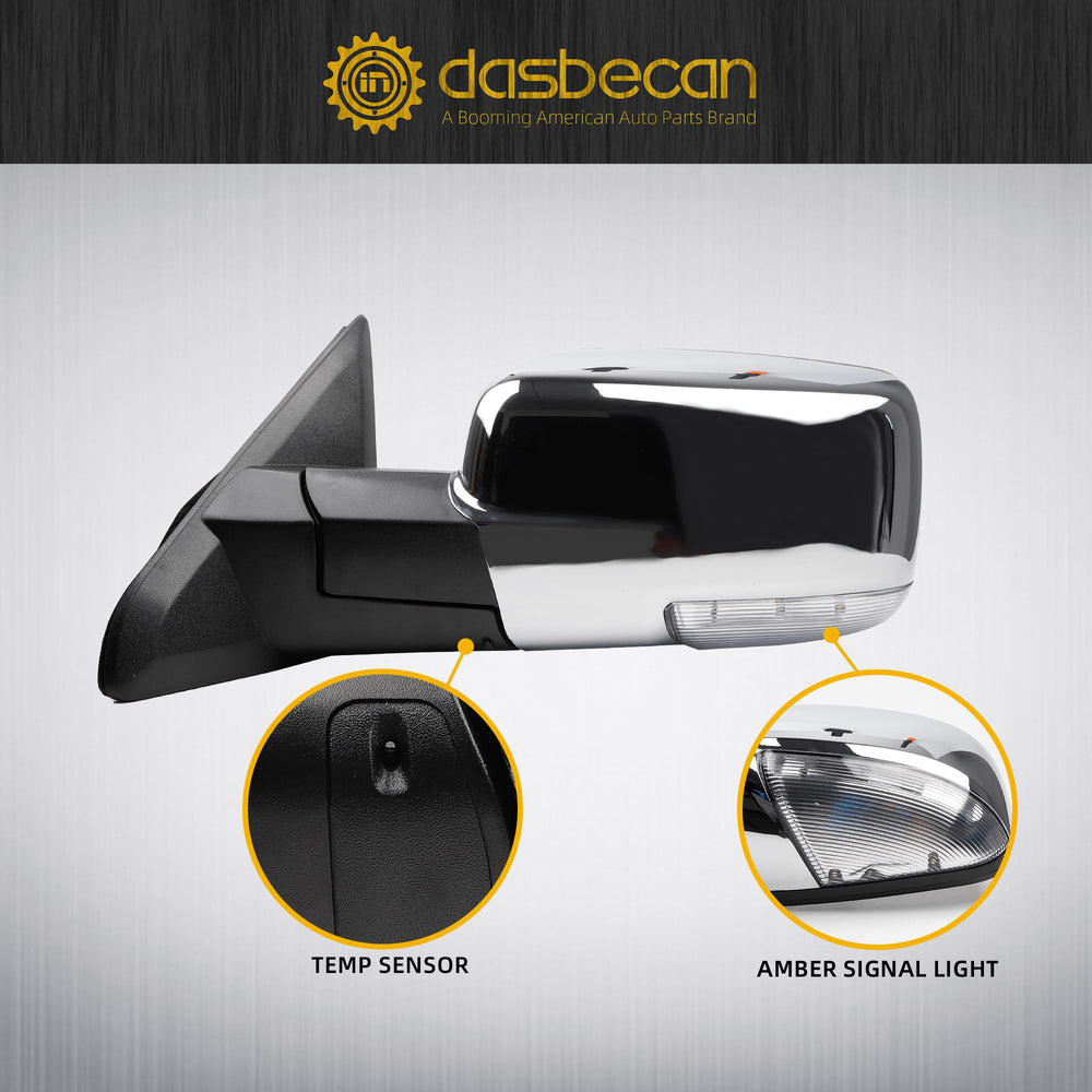 Dasbecan Ram 1500 puddle light mirrors illuminate entry at night