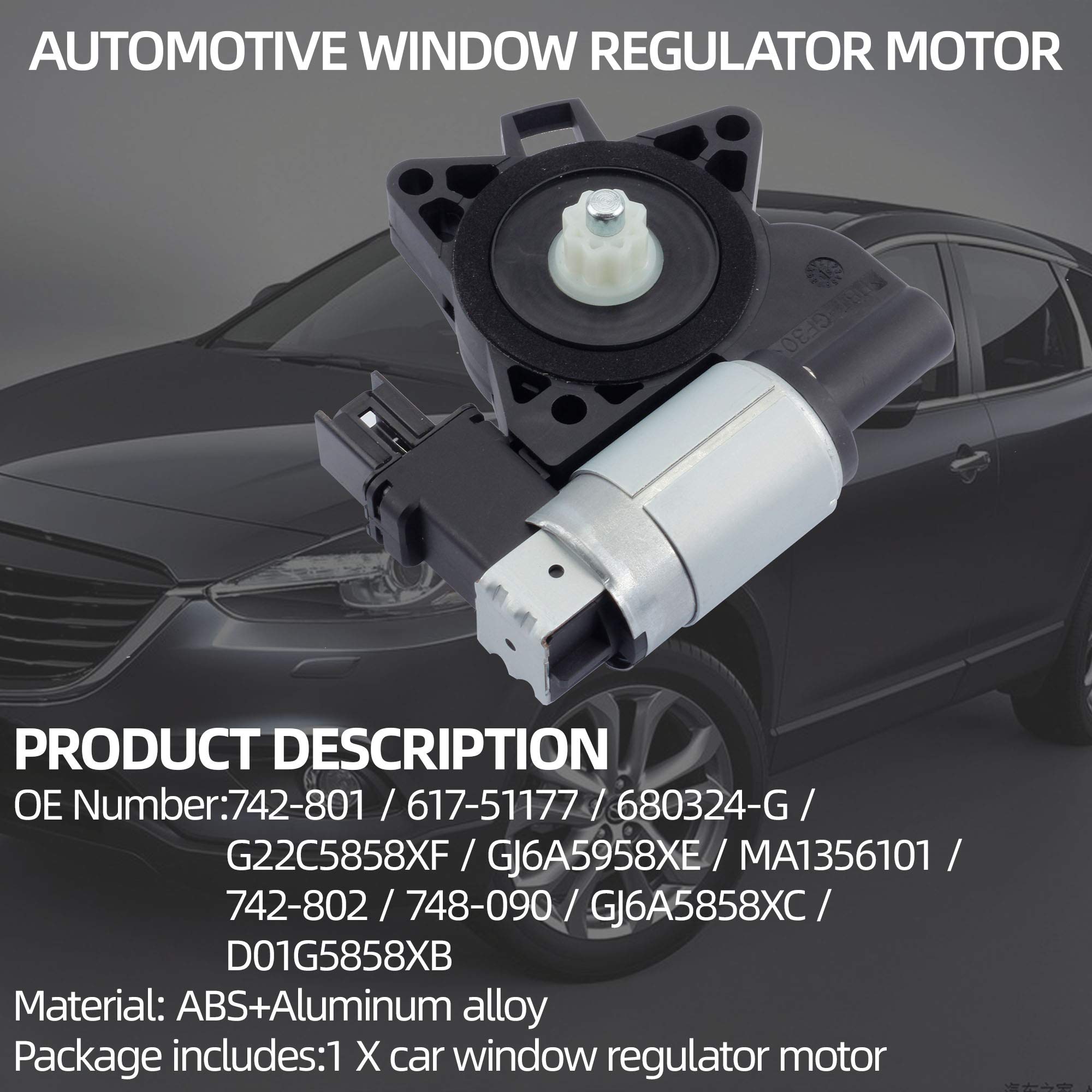 Dasbecan front-left window lift motor for CX-7 2007-2012 provides consistent control