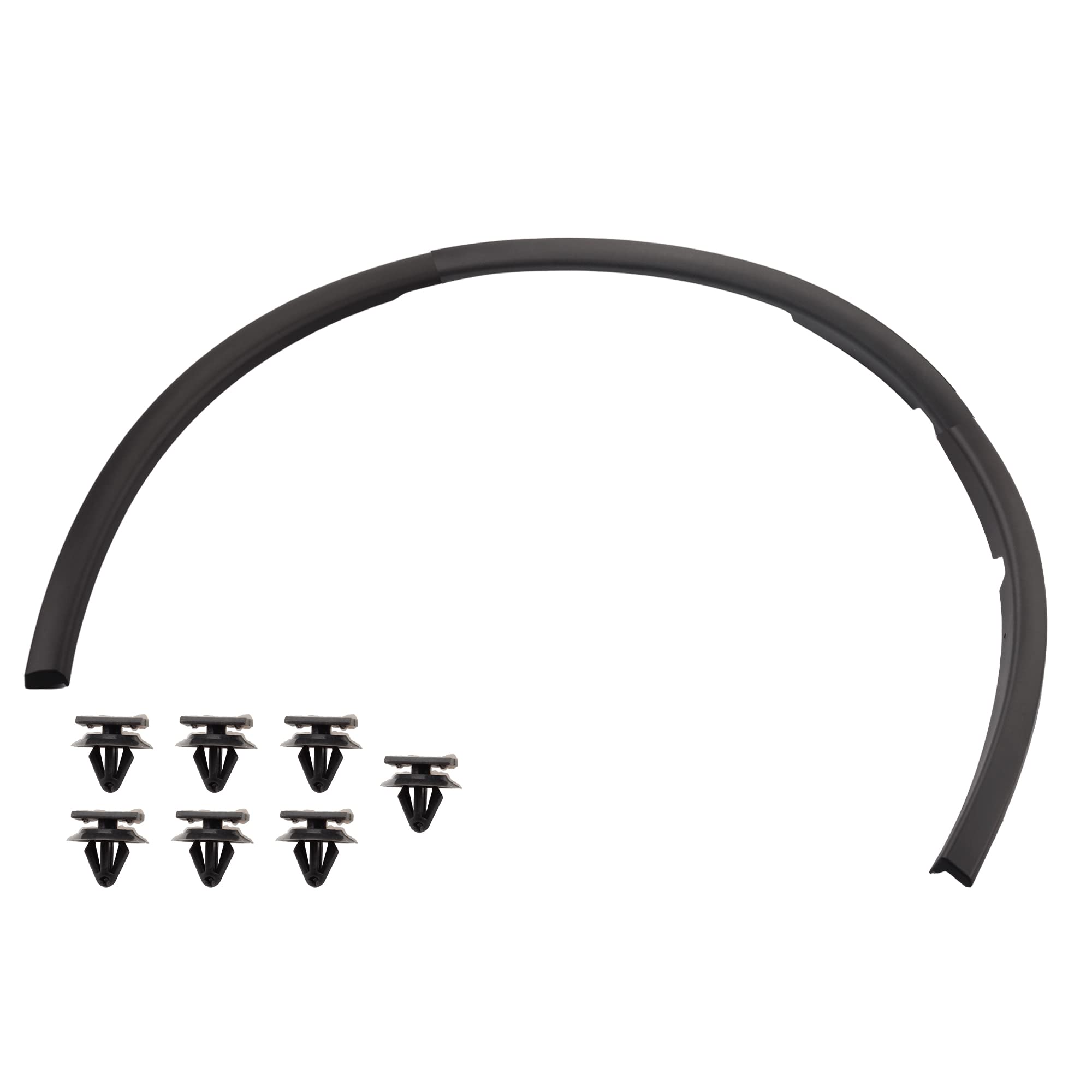 Dasbecan front wheel arch fender trim on a Dodge Durango, protects against debris.