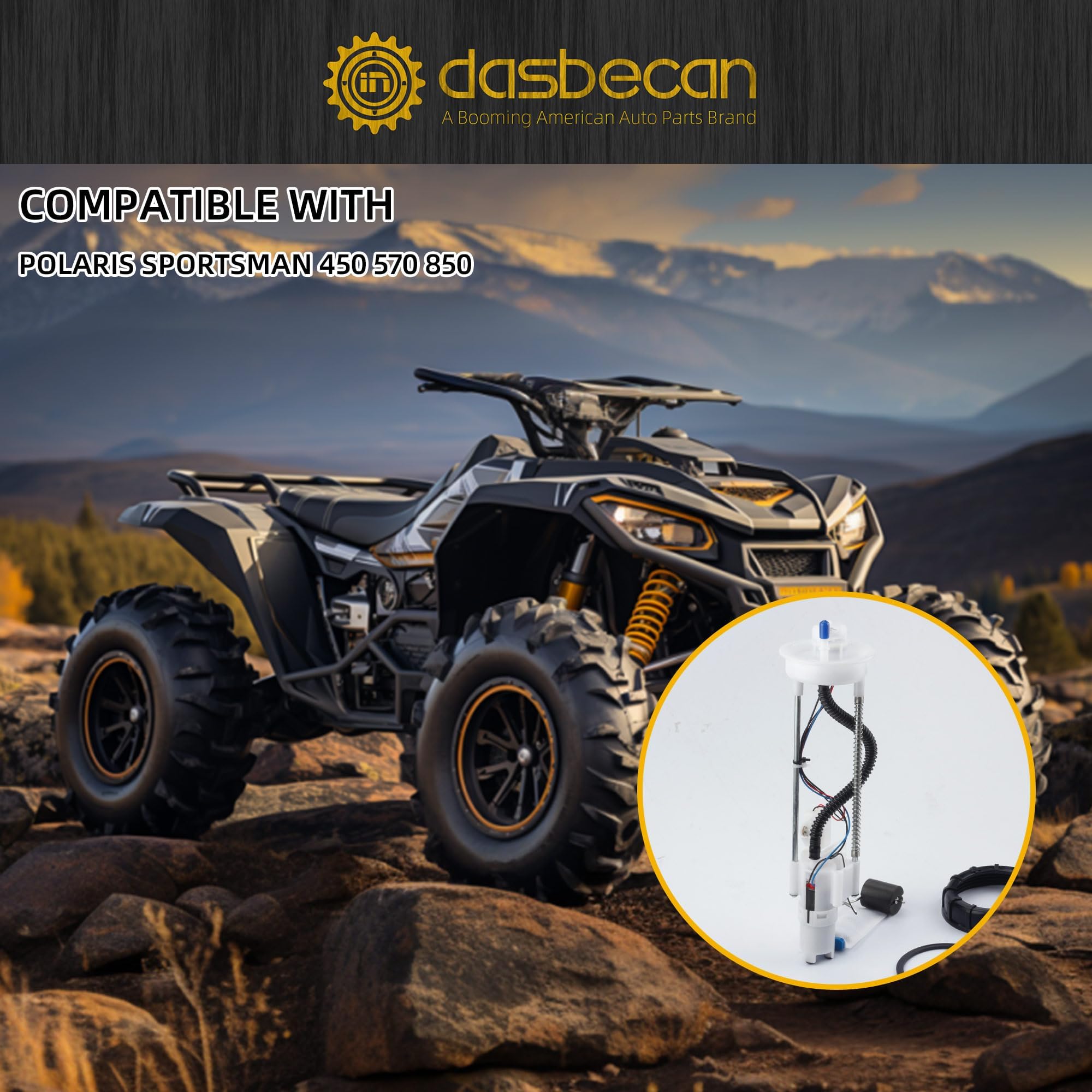 Dasbecan fuel pump module includes essential components for replacement.