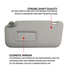Dasbecan grey driver left-side visor in packaging, ready for replacement.
