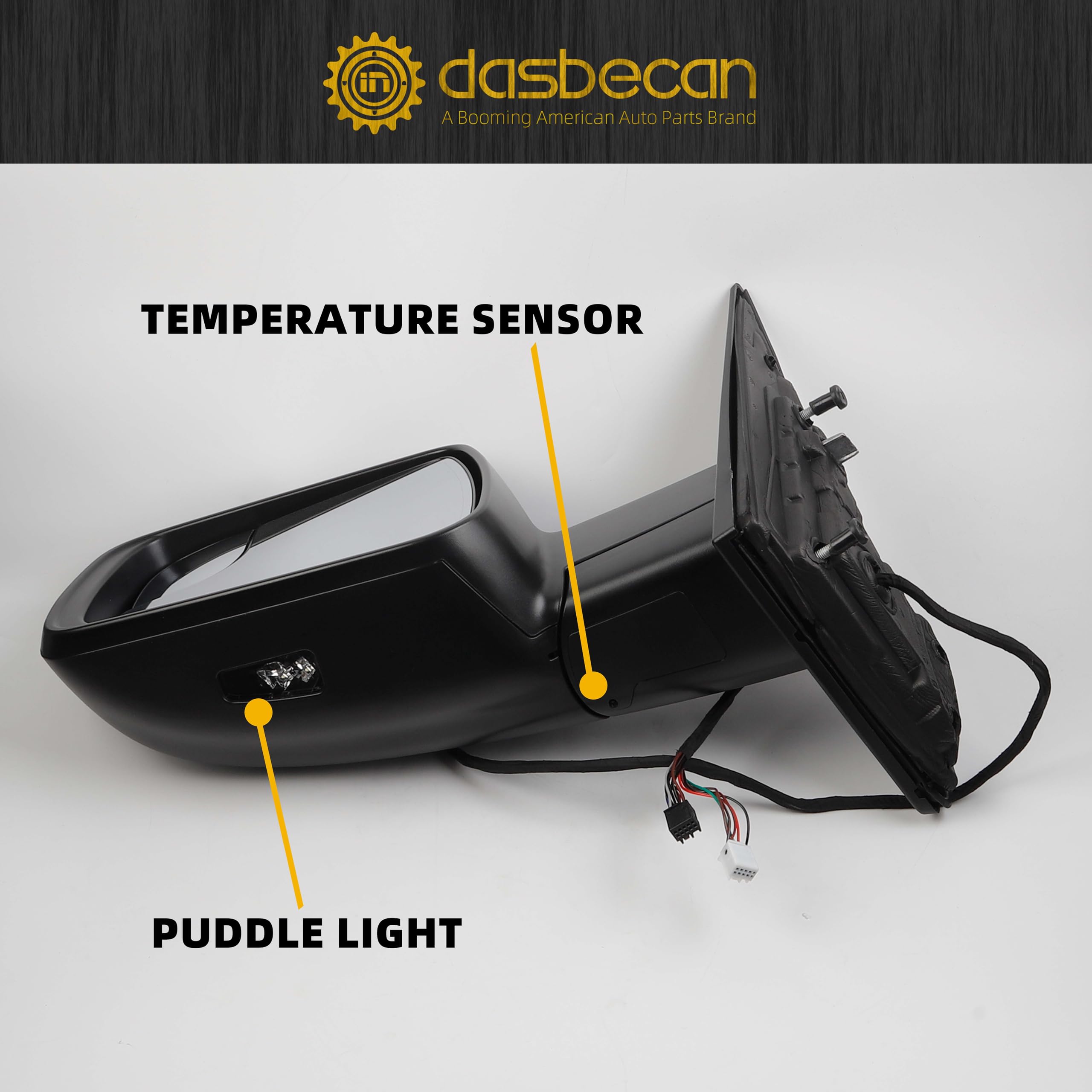 Dasbecan left mirror puddle light improves curb visibility at night for Ram 1500.