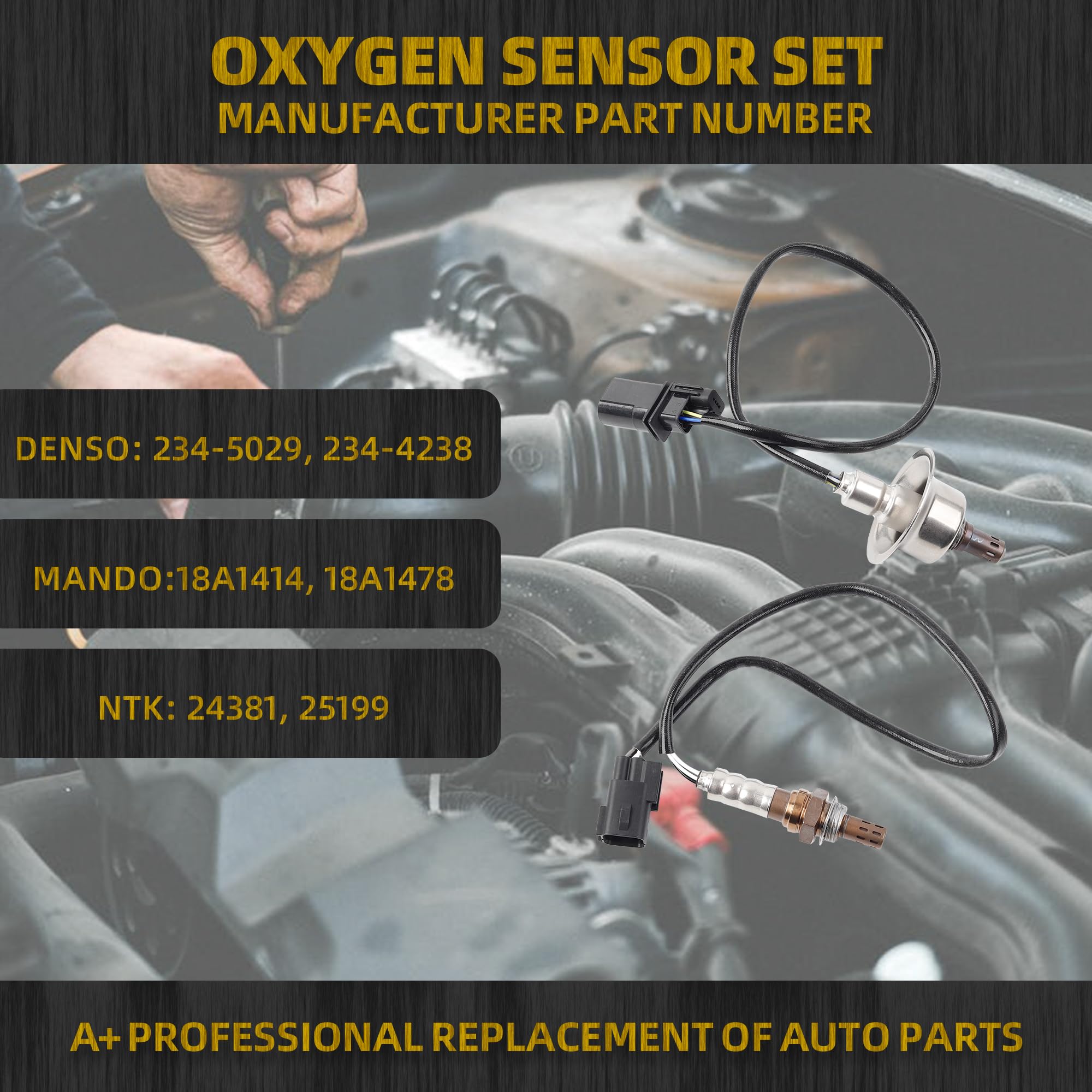 Two sensors provide upstream and downstream data for precise engine management.