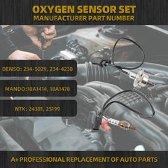 Two sensors provide upstream and downstream data for precise engine management.