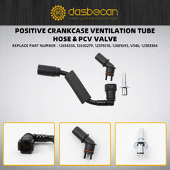 Dasbecan PCV valve tube kit packaging, showing complete contents for easy setup.