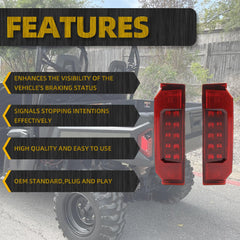 Dasbecan Ranger 900 tail light reinforces brake signaling with bright red LEDs.