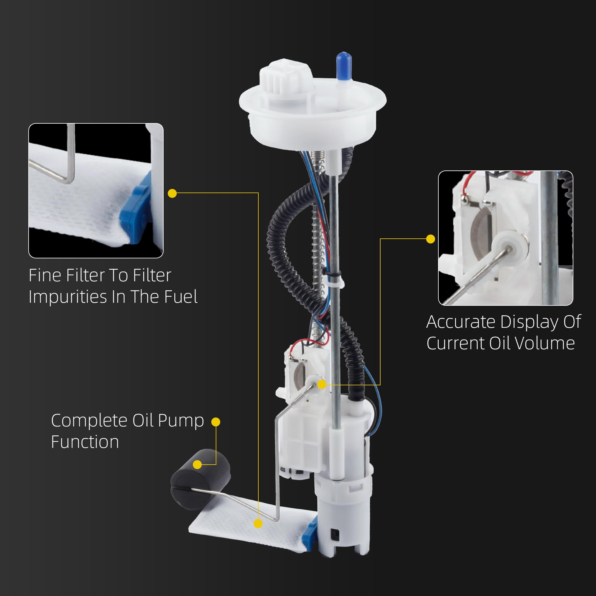 Dasbecan pump module compatible with 2014-2016 Polaris Sportsman models.