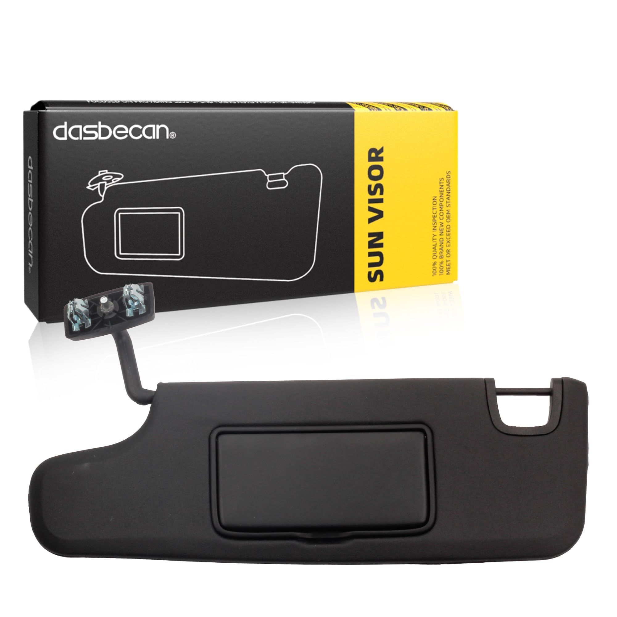 Dasbecan sun visor installed in Jeep Wrangler JK interior shows secure, seamless fit.