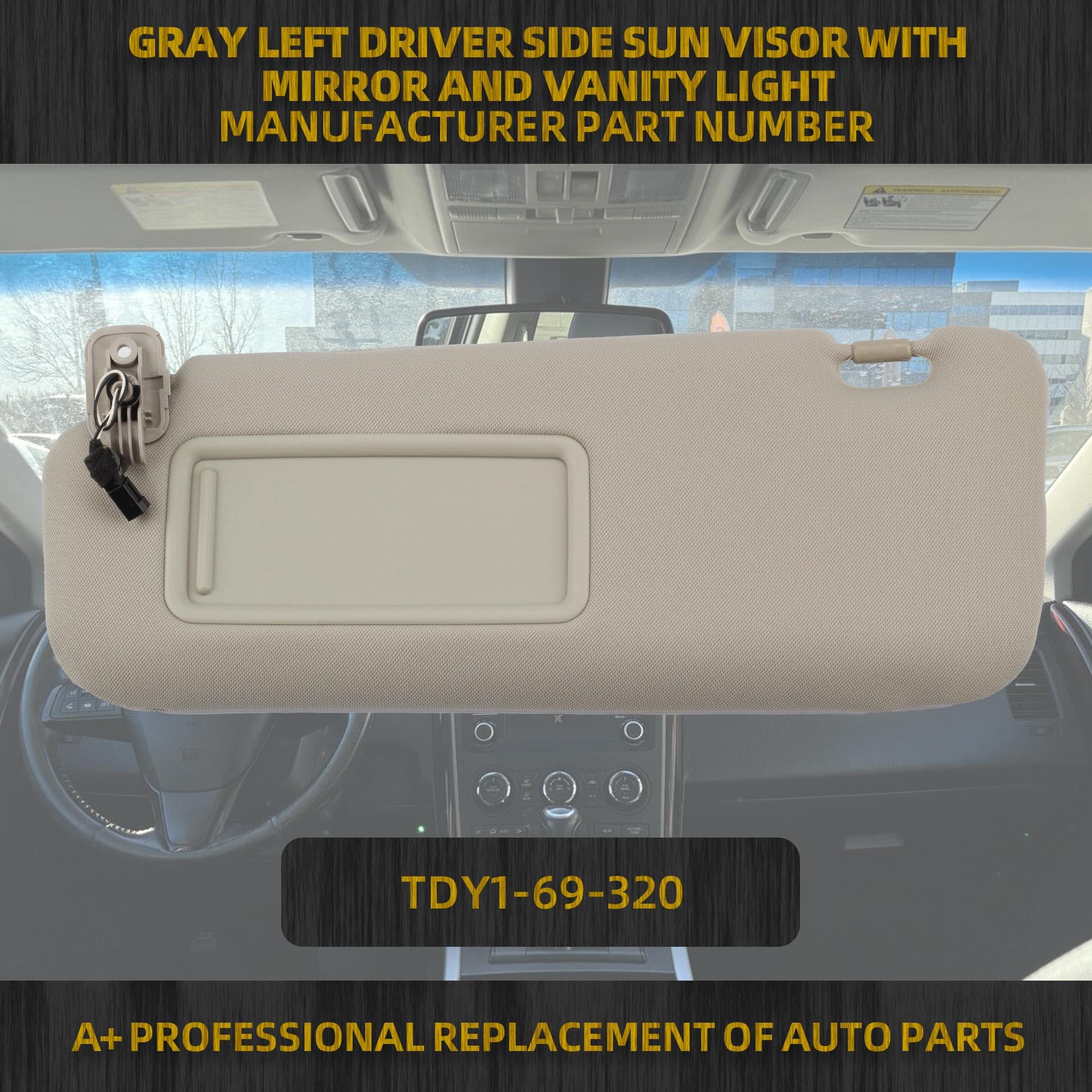 Dasbecan sun visor for Mazda CX-9 features built-in mirror for quick checks during drives
