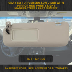 Dasbecan sun visor for Mazda CX-9 features built-in mirror for quick checks during drives