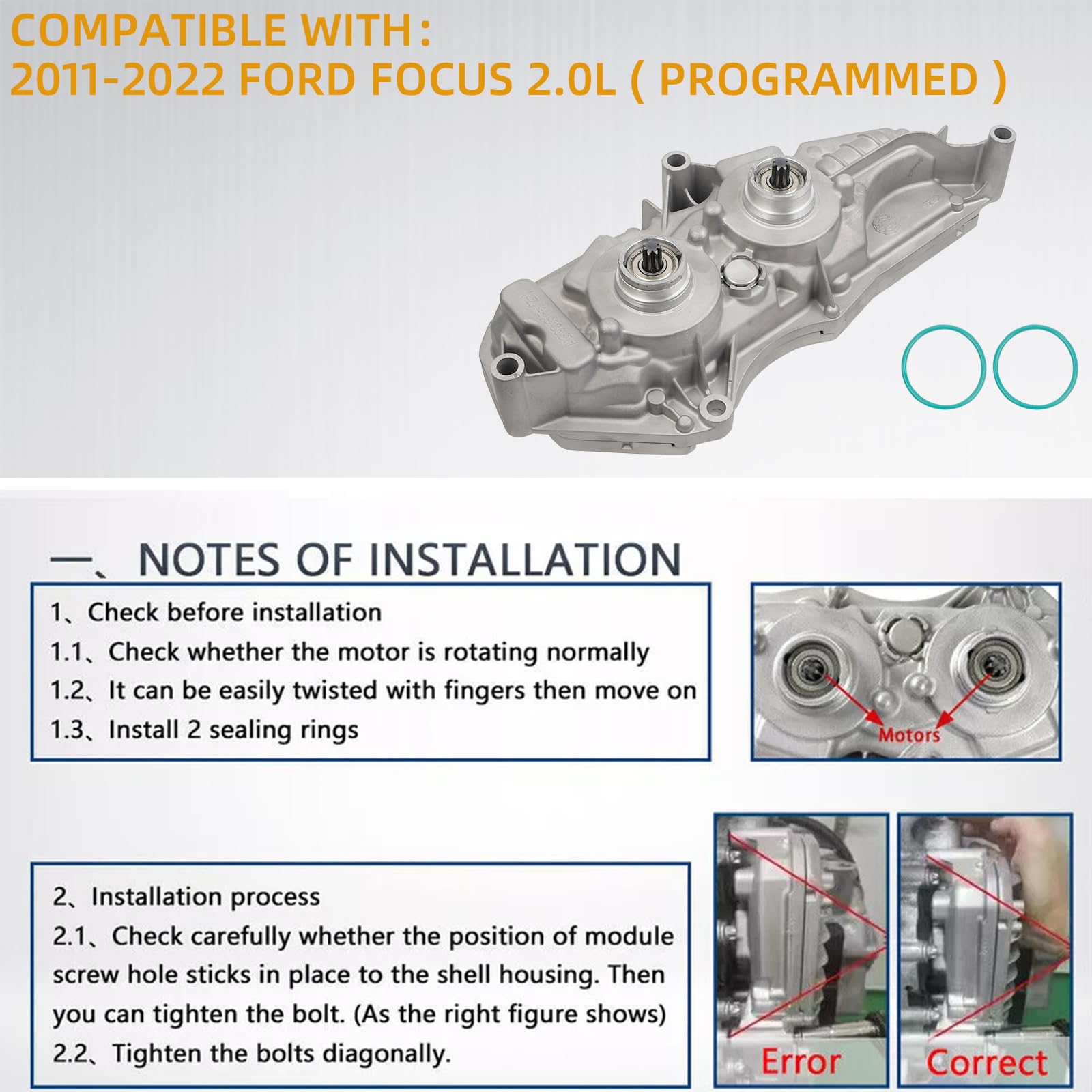 Dasbecan Ford Focus transmission module—side view showing plug harness.