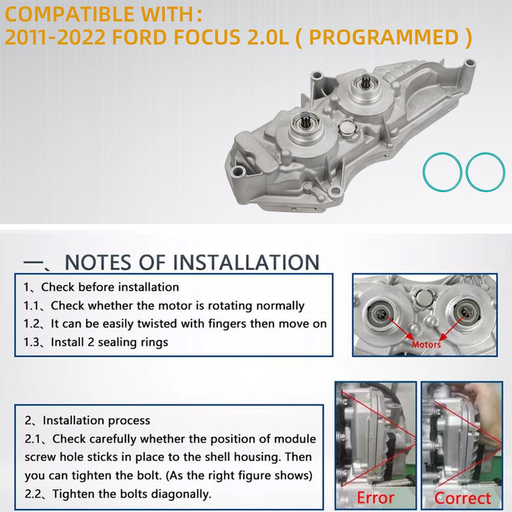 Dasbecan Ford Focus transmission module—side view showing plug harness.