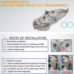 Dasbecan Ford Focus transmission module—side view showing plug harness.