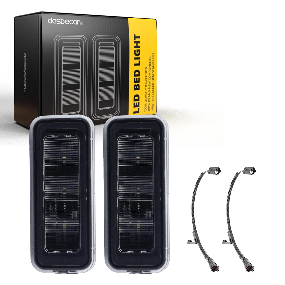 Dasbecan truck bed light assembly illuminates cargo area for easier loading.