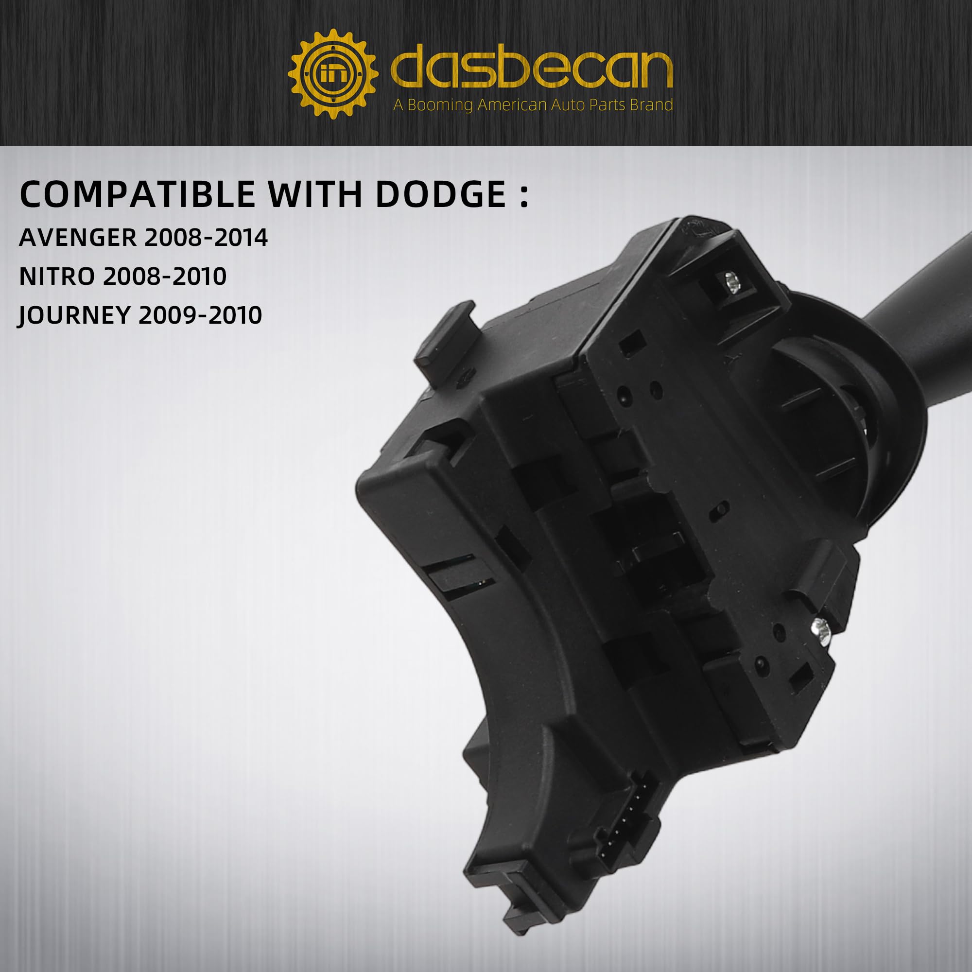 Dasbecan turn signal switch, side view, easy plug-and-play replacement.