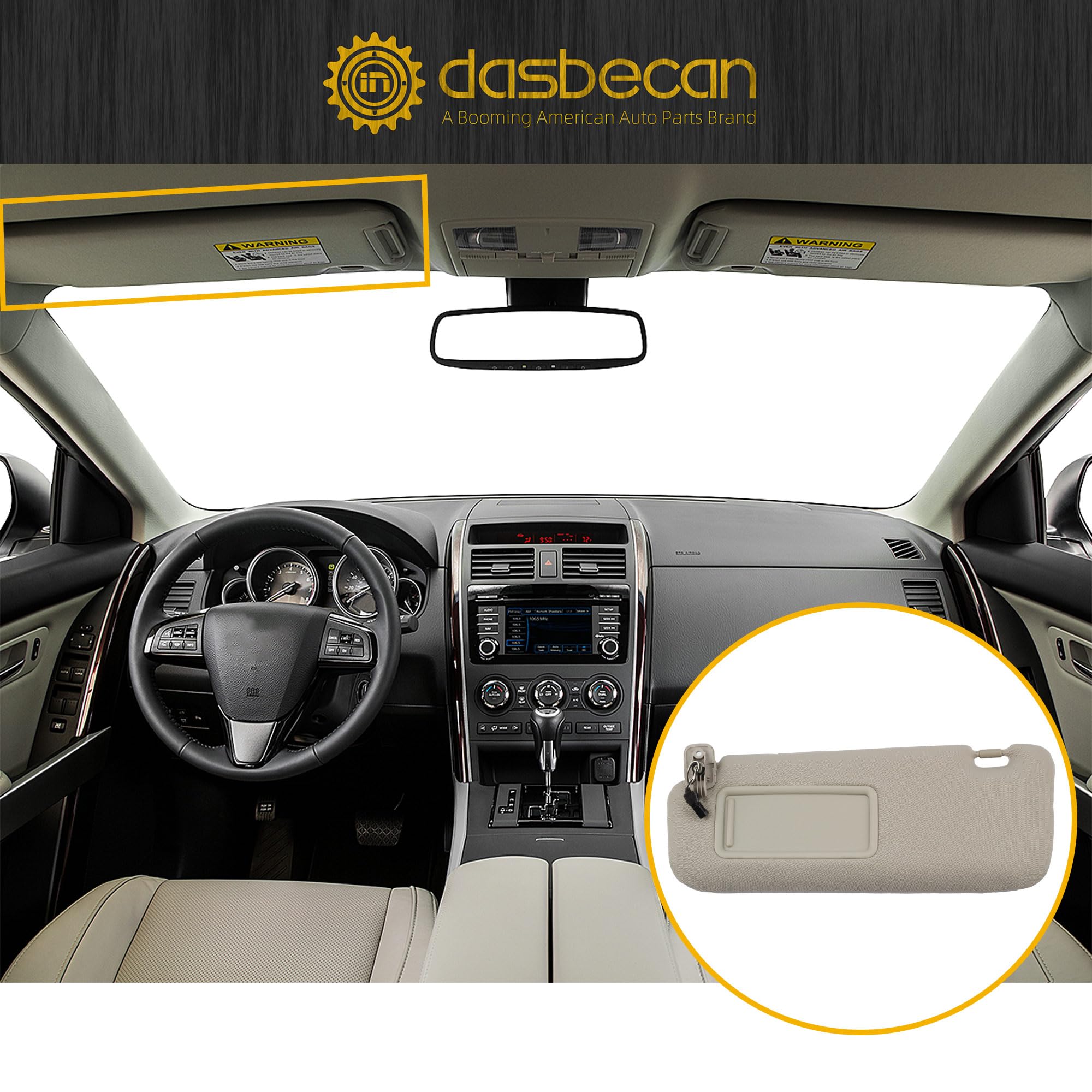 Dasbecan replacement left visor completes the driver-side setup