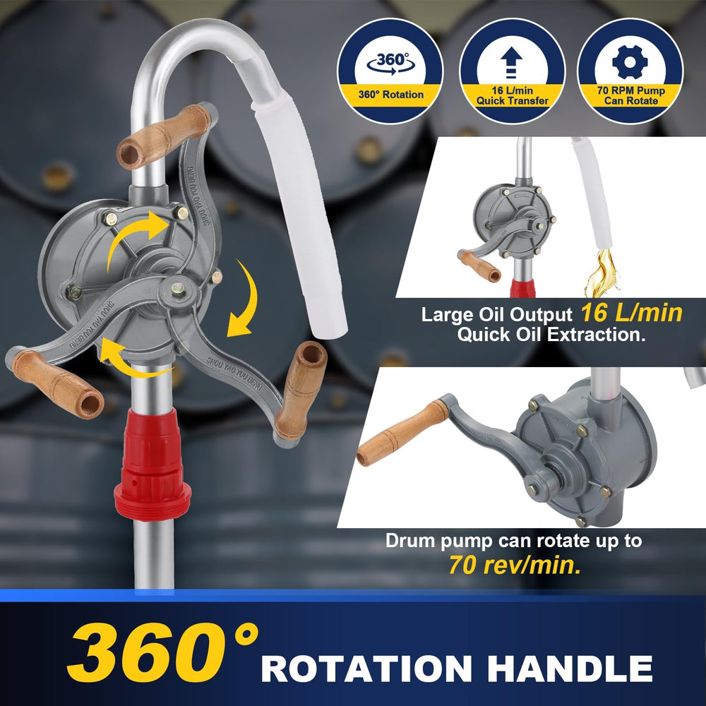 DASBET universal compatibility supports 5 to 55 gallon drums.
