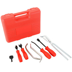 DASBET 8-piece drum brake tool kit organized in a case for DIY brake maintenance.