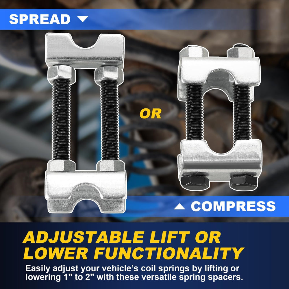 Dual saddles securely holding the coil spring during installation