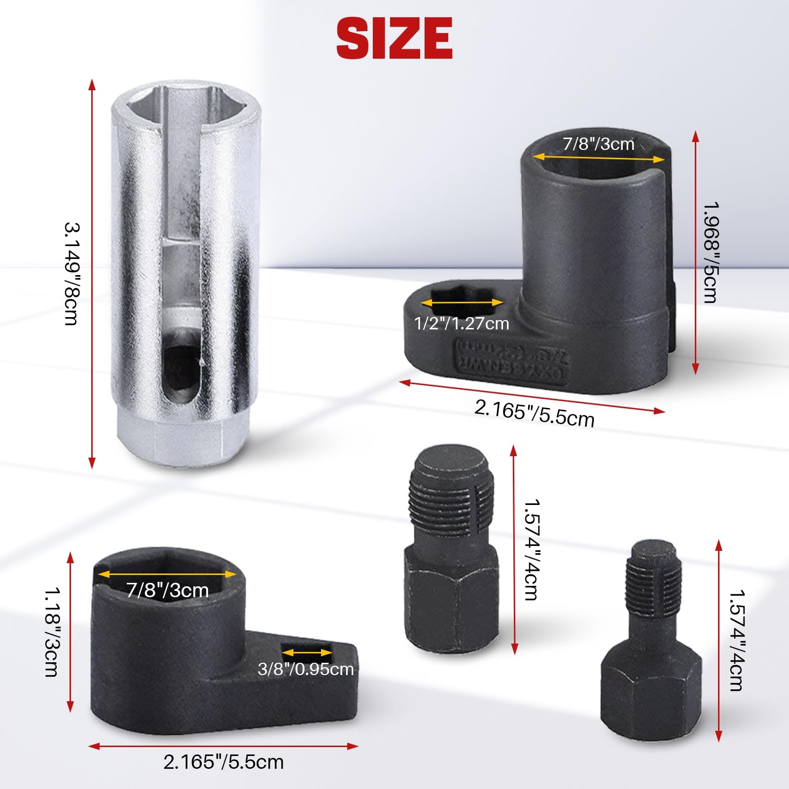 DASBET oxygen sensor socket 1/2 drive offers high torque in confined spaces