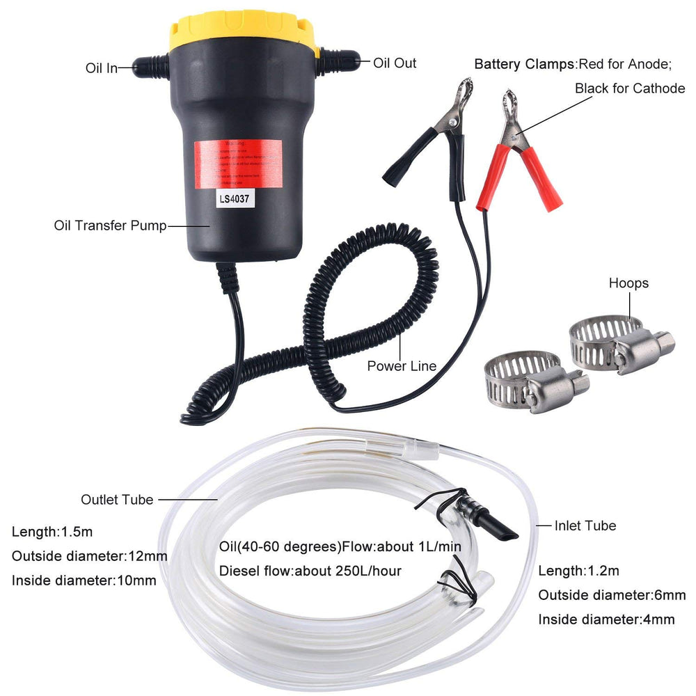DasMarine oil extractor inlet hose extended reach for seamless siphoning.