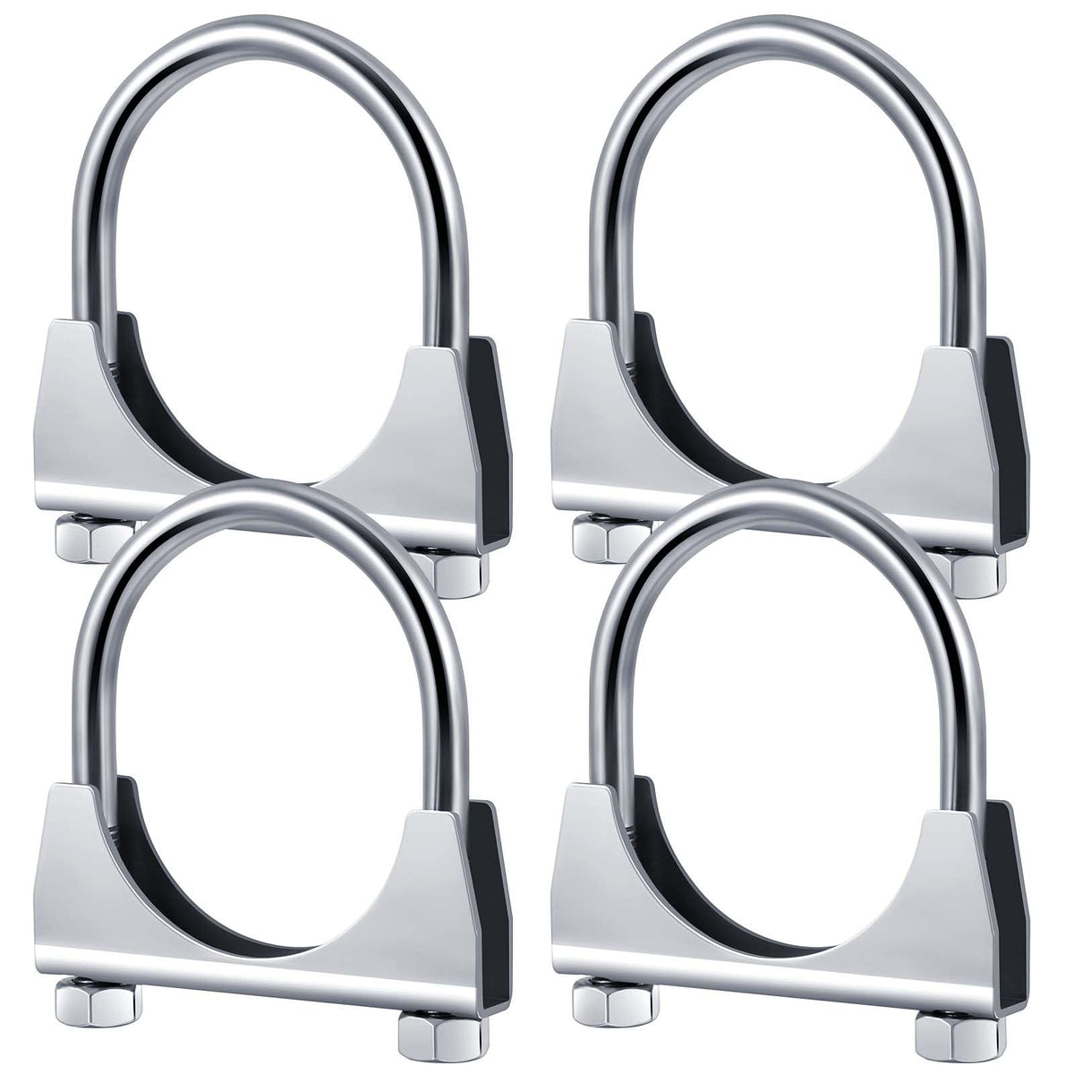 Datanly exhaust clamp 4-pack for 2.5in pipes enables quick, reliable connections