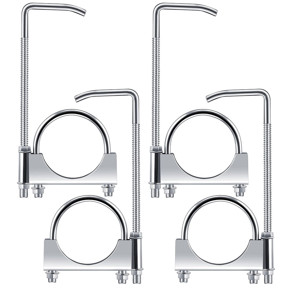 Datanly exhaust clamp hanger, 2pc package, showcasing durable galvanized construction for long-lasting exhaust support.