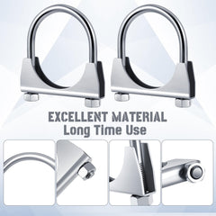 Datanly galvanized iron clamps resist rust for durable exhaust connections