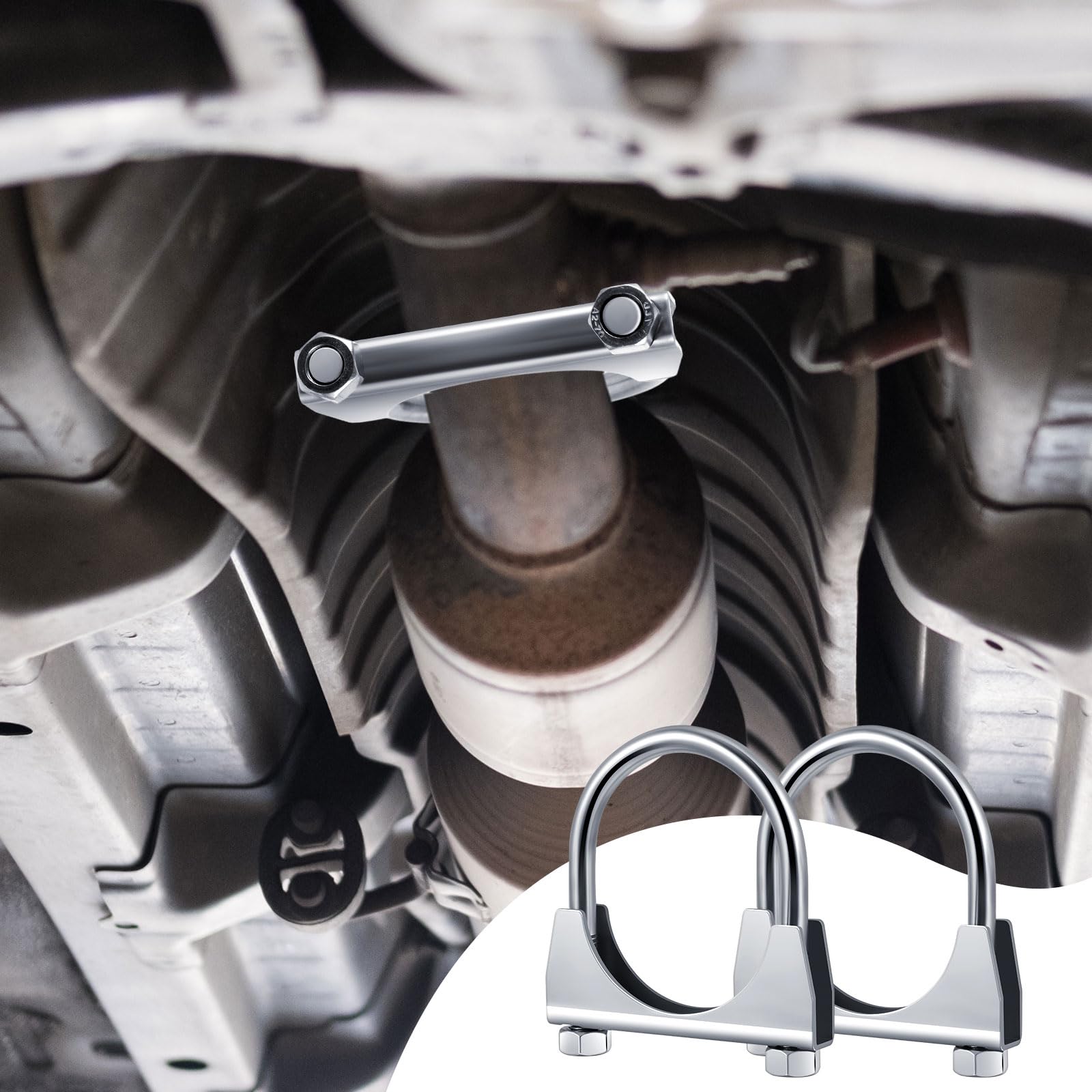 Datanly heat-resistant silver coating protects clamps in high-heat exhaust zones