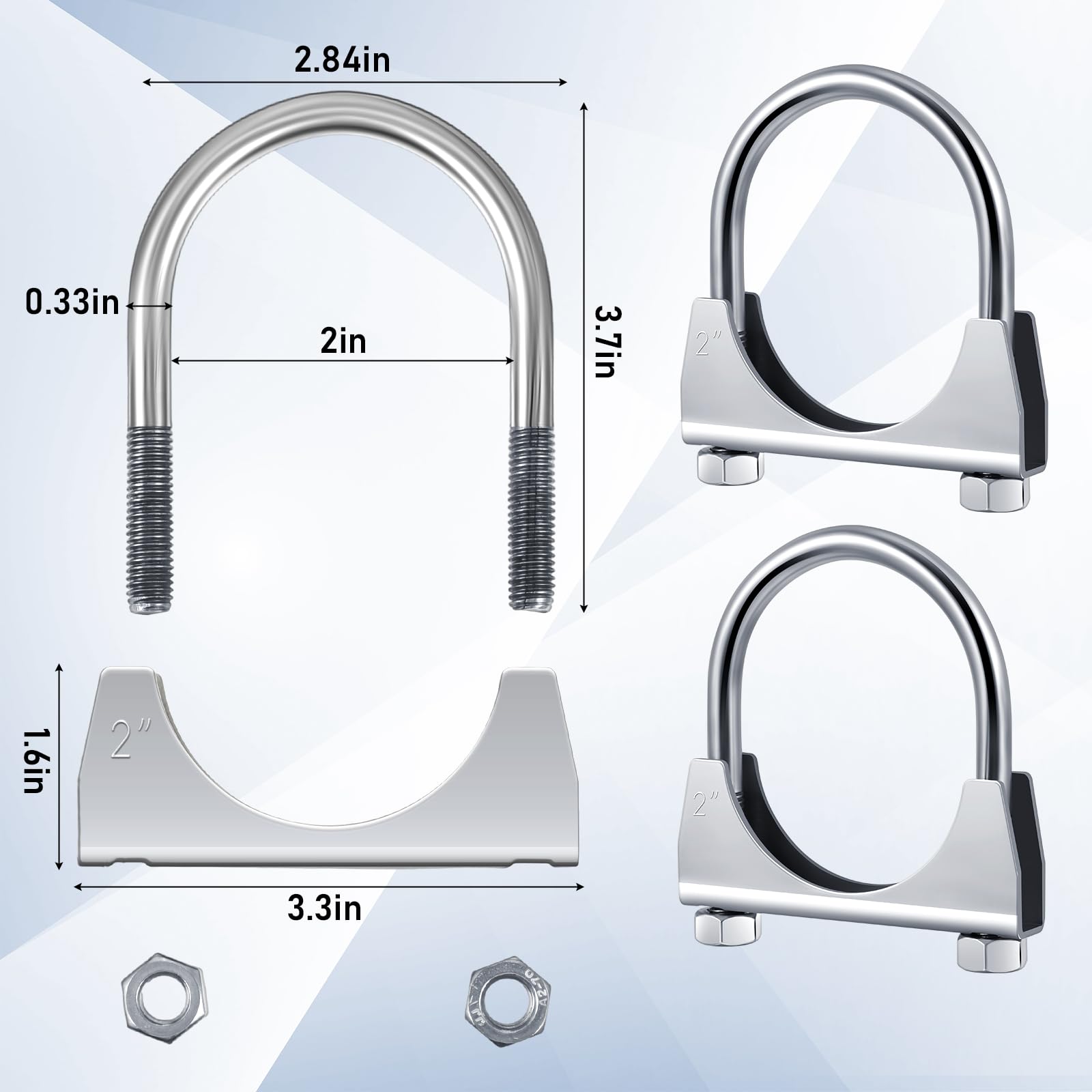 Datanly heavy duty U bolt clamp close up shows rugged sealing capability