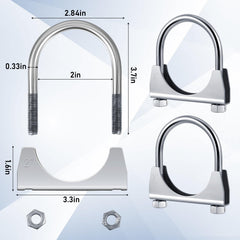Datanly heavy duty U bolt clamp close up shows rugged sealing capability