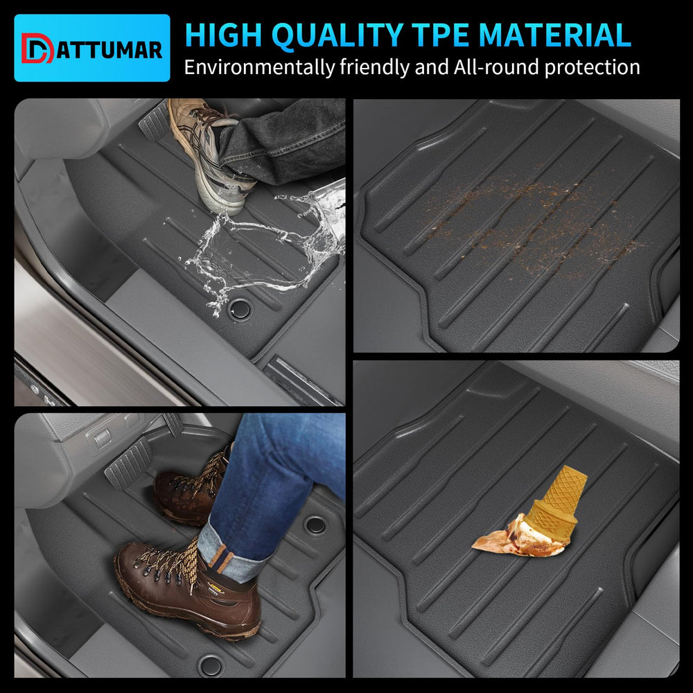 Dattumar Ford Expedition rear floor mats shield footwell from dirt and moisture.