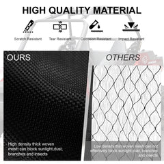 Dawnjaccee rear window net for Turbo R guards against dust and small rocks on a ride