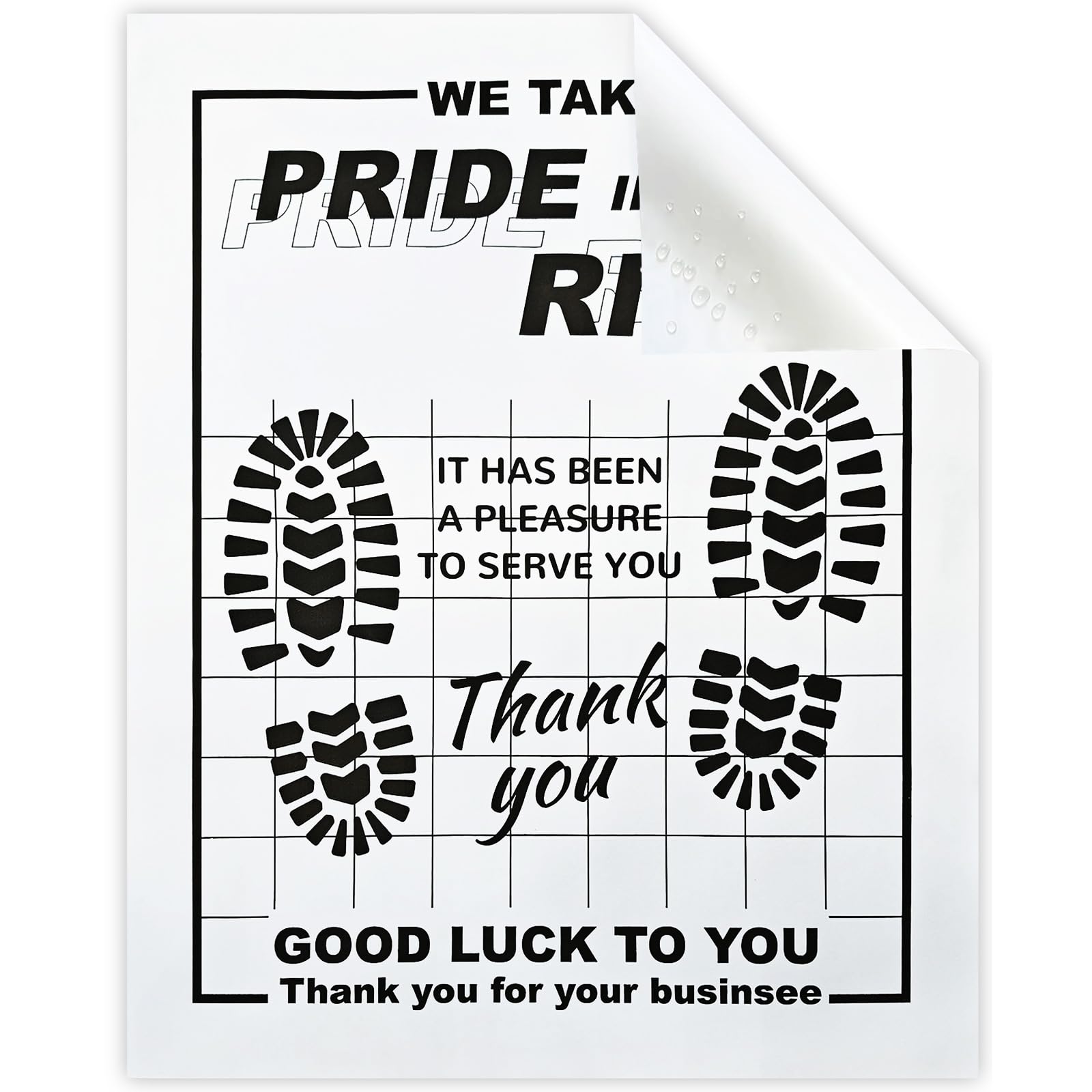 Dayacoco paper floor mats with footprint design keep car interiors tidy during service visits.