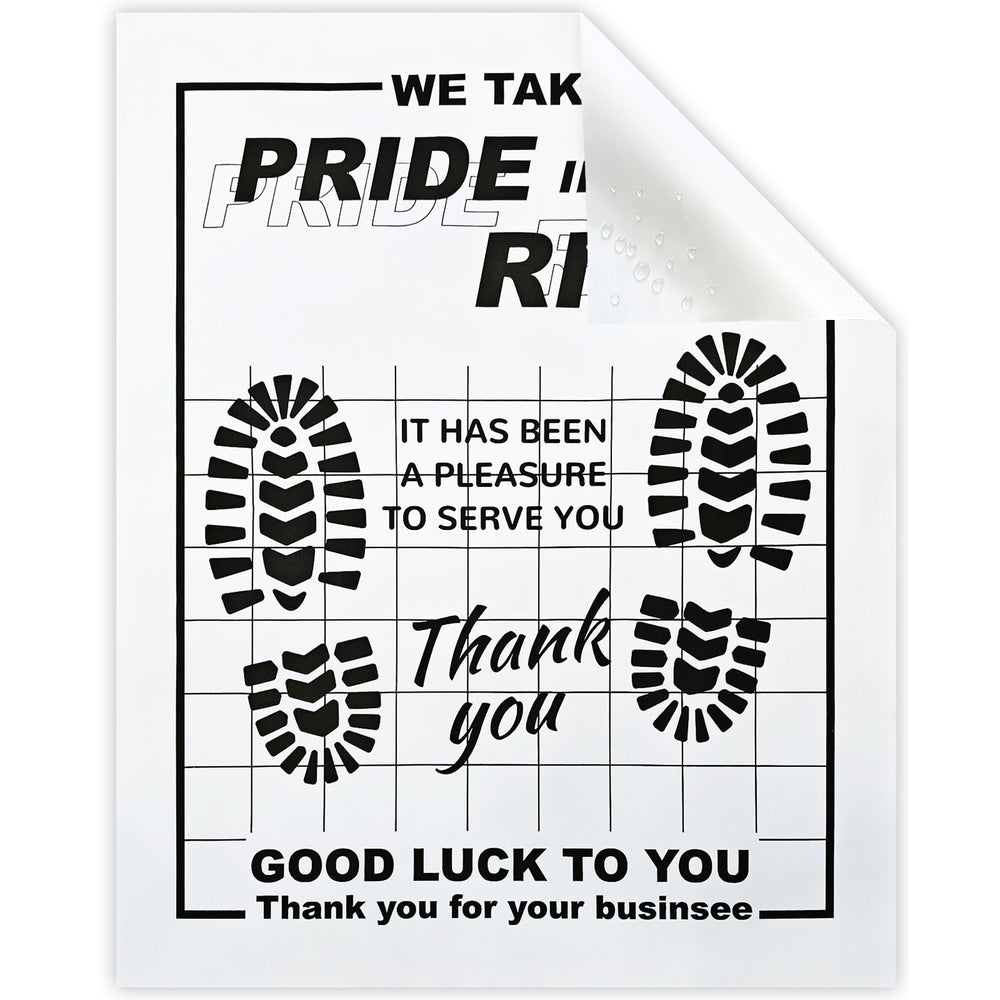 Dayacoco paper floor mats with footprint design keep car interiors tidy during service visits.
