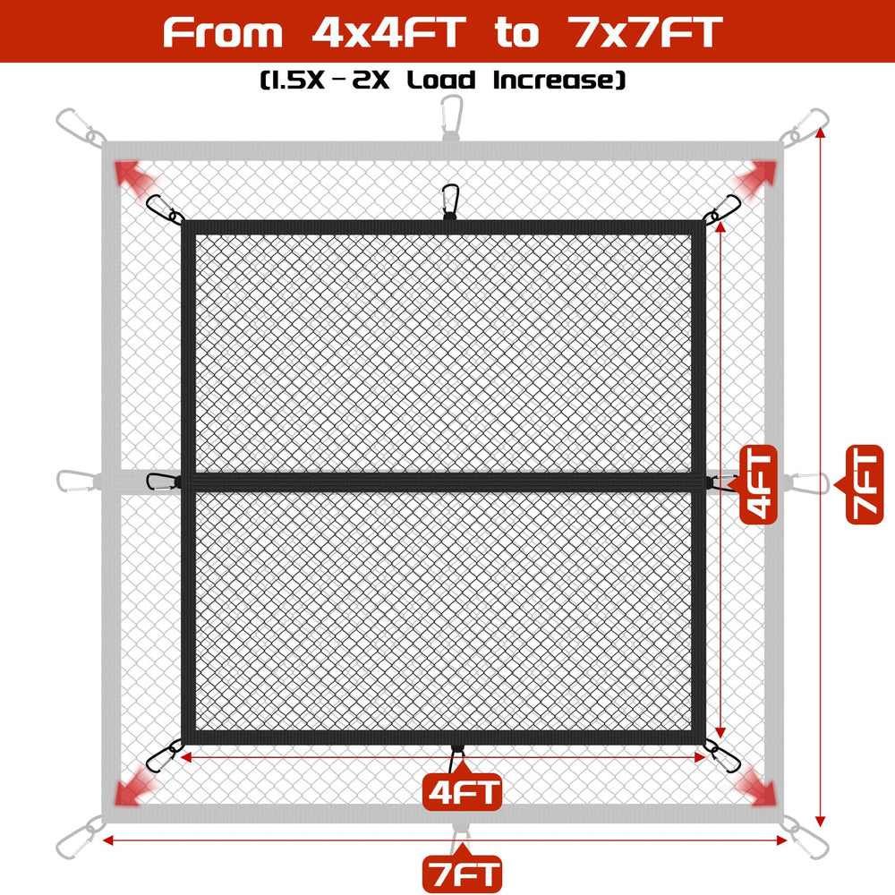 Dayacoco truck bed cargo net with 8 rustproof buckles for secure fastening