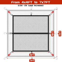 Dayacoco truck bed cargo net with 8 rustproof buckles for secure fastening