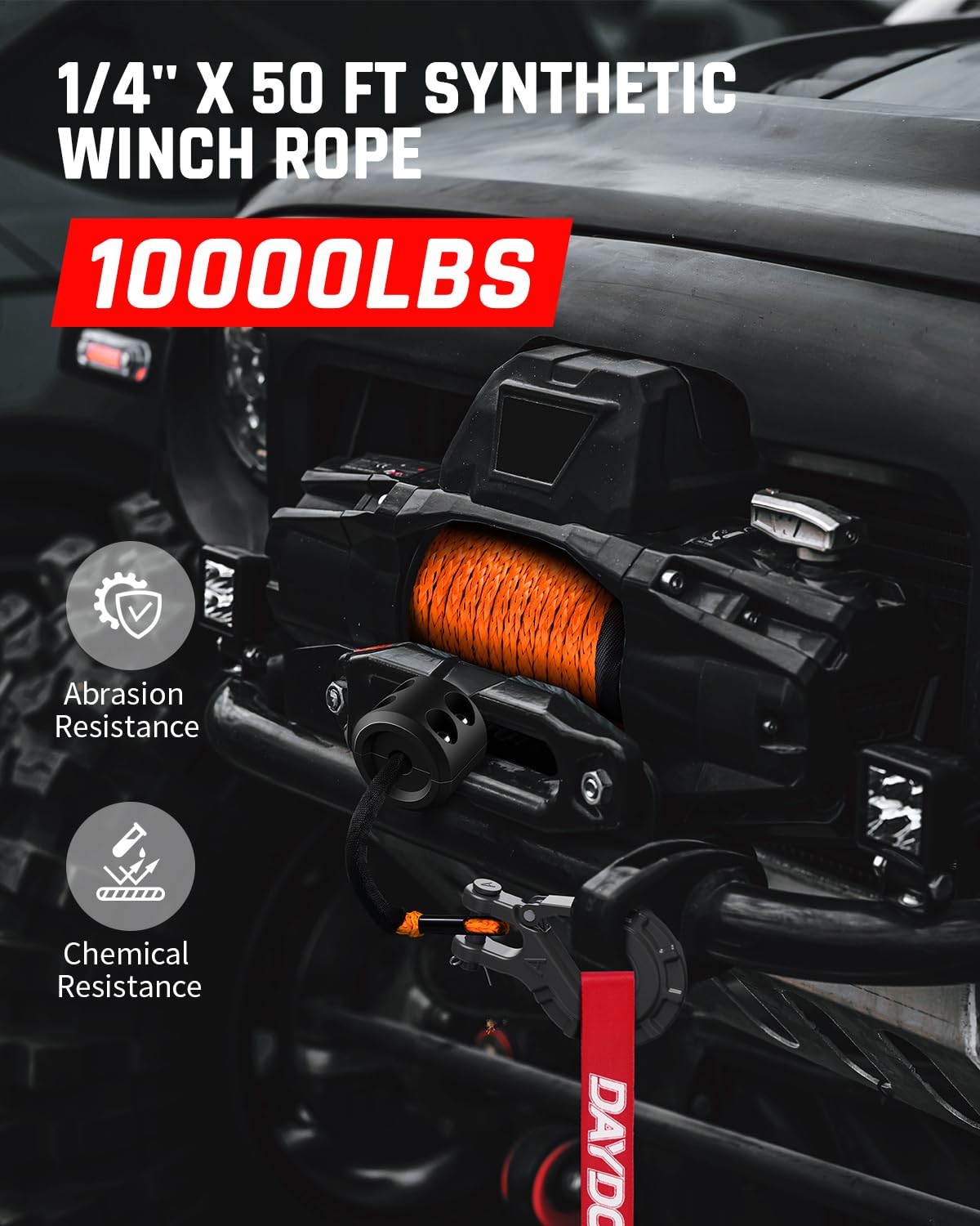 DAYDOOR forged winch hook provides high strength and safe anchoring