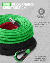 DAYDOOR rubber stopper protects the rope during winching and extends rope life.