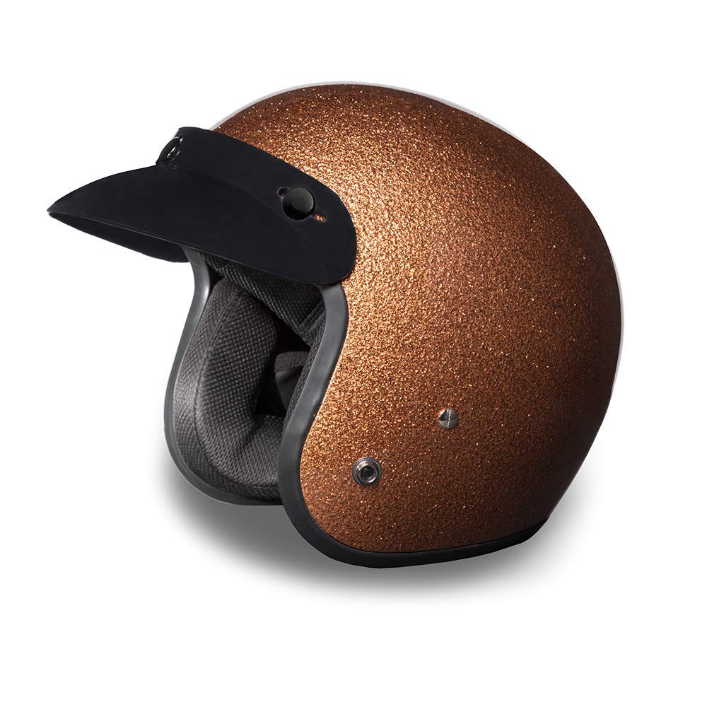 Daytona Cruiser helmet with root beer metal flake offering stylish open-face protection for daily rides.