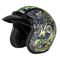 Daytona Helmets 3/4 interior lining close-up emphasizing soft padding for long wear.